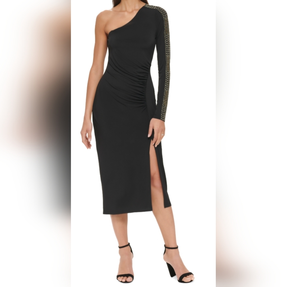Guess Womens Gathered Long Cocktail and Party Dress, Size 6